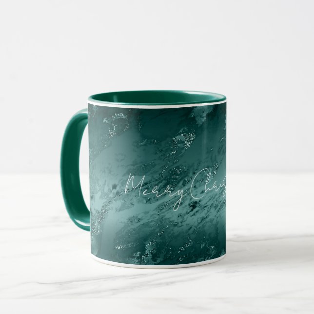 Mug Marbre vert émeraude (Devant gauche)