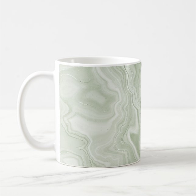 Mug Marbre vert Sage (Gauche)