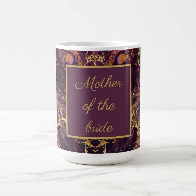Mug Marbre Violet Luxueux de Prune  (Centre)