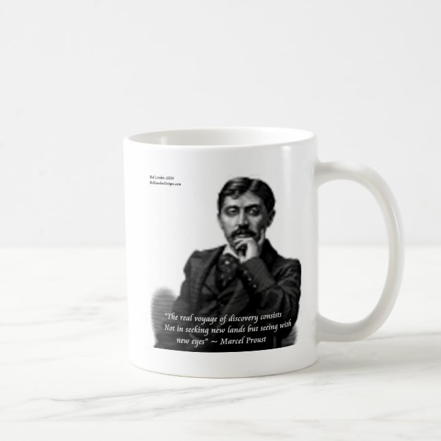 Mug Marcel Proust & Citation célèbre (Droite)