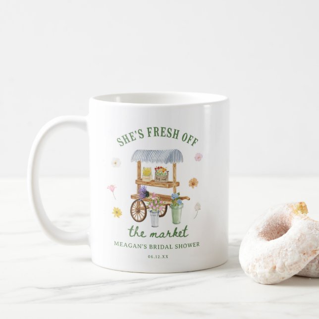 Mug Marché aux Fleurs Fraîchement Récoltées pour la Ma (Avec donut)