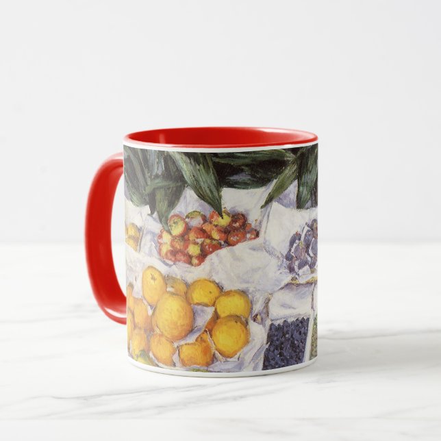 Mug Marché aux fruits par Gustave Caillebotte, Art anc (Devant gauche)