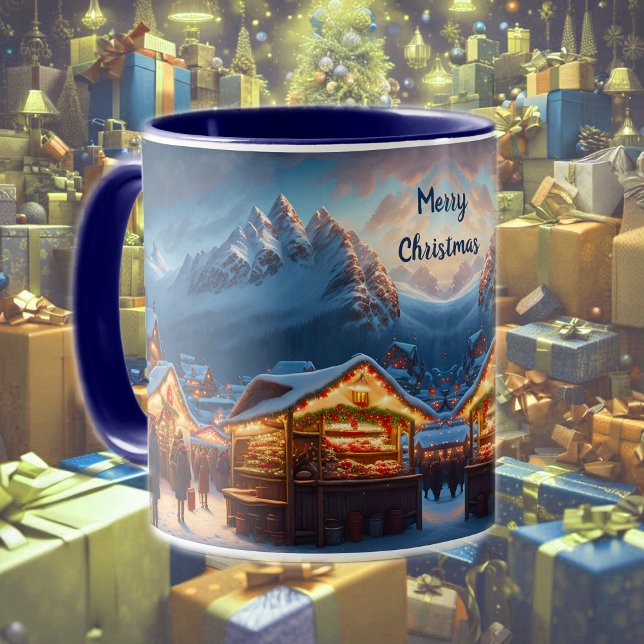 Mug Marché de Noël en montagne - sur mesure (Créateur téléchargé)