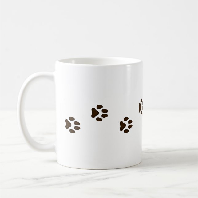 Mug Marche Empreintes de pattes Canine Tracks (Gauche)