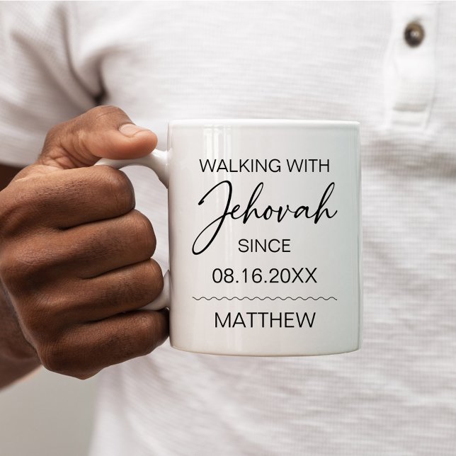 Mug Marcher avec Jéhovah depuis Noir et Blanc (Créateur téléchargé)