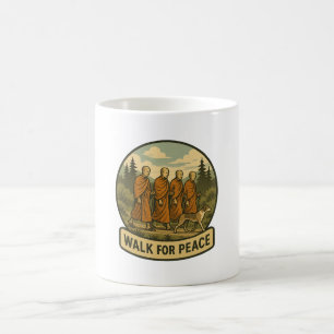 Mug Marcher pour la paix – Moines minimalistes et badg