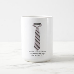 Mug Marchez avec moi Papa Citation de cravate de la fê