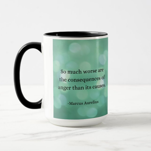 Mug Marcus Aurelius : Conquérir la colère, Trouver la  (Gauche)