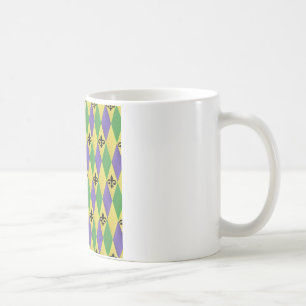 Mug Mardi Gras Arlequin Fleur De Lis