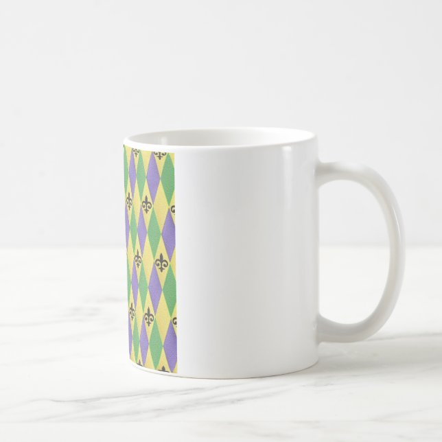 Mug Mardi Gras Arlequin Fleur De Lis (Droite)