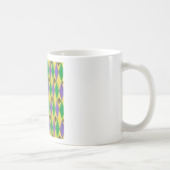 Mug Mardi Gras Arlequin Fleur De Lis (Droite)