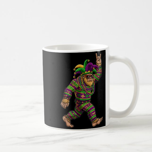 Mug Mardi Gras Bigfoot Sasquatch Carnaval La Nouvelle- (Droite)