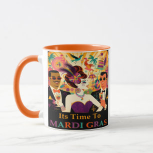 Mug Mardi Gras Cocktail Party du milieu du siècle