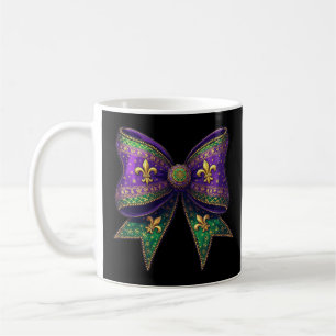 Mug Mardi Gras Coquette Bow Festival Elegance Carnival