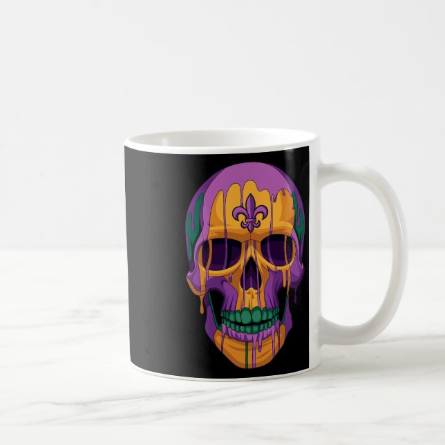 Mug Mardi Gras Costume sucre crâne Carnaval New Orlean (Droite)
