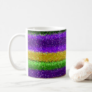 Mug Mardi Gras Fest Profond violet jaune Parties scint