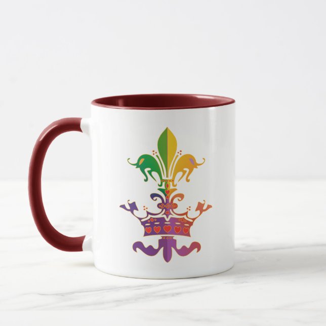 Mug Mardi gras Fleur de Crown (Gauche)