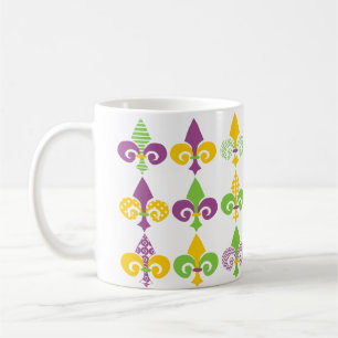 Mug Mardi Gras Fleur de Lis