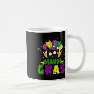 Mug Mardi Gras Funny Chat Noir Portant Clown Chat Mard