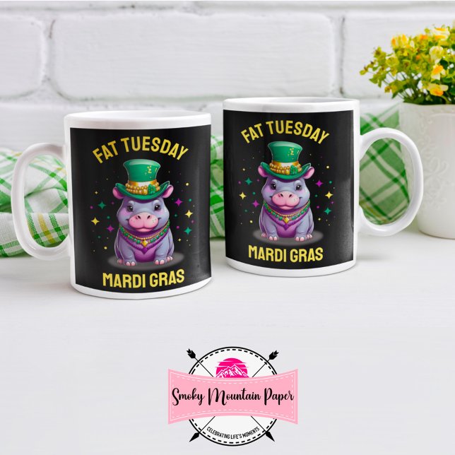 Mug Mardi Gras Mardi Gras Mardi Hippo (Créateur téléchargé)