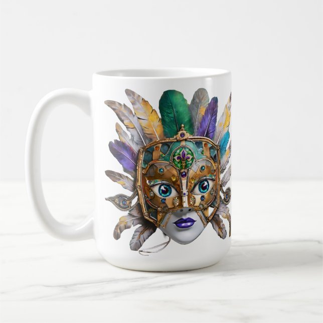 Mug Mardi Gras Météo et Masque Métal (Gauche)