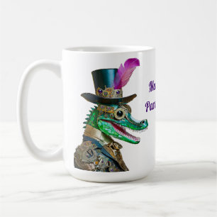 Mug Mardi Gras Steampunk Party Animal Alligator