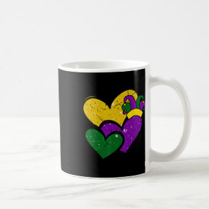 Mug Mardi Gras vintage cœurs mignons filles femmes enf