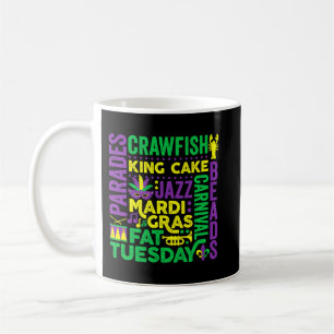 Mug Mardi Gras Word Mashup Parade Gras Mardi Carnaval
