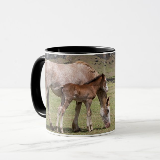 Mug Mare & Colt au cratère volcanique de Rano Raraku (Devant gauche)