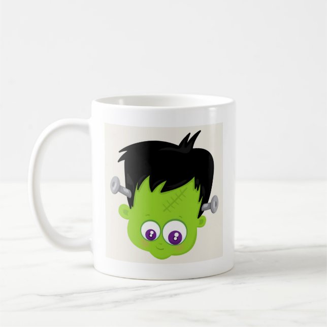 Mug Mare Green Frankenstein Monster face Halloween (Gauche)