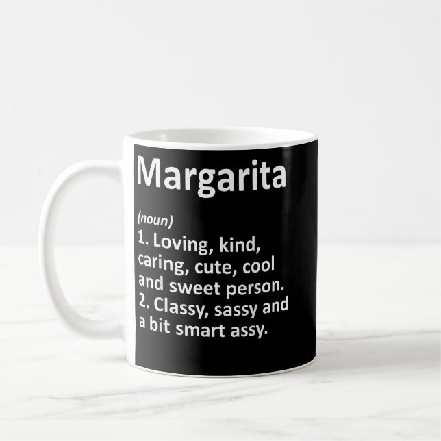 Mug MARGARITA Definition Personalized Funny Birthday G (Gauche)