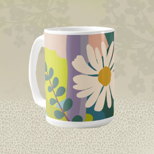 Mug Marguerite Audacieuse Fleurir avec des Blocs de Co