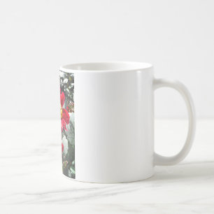 Mug marguerite rose chaud rouge / marguerites fleurs