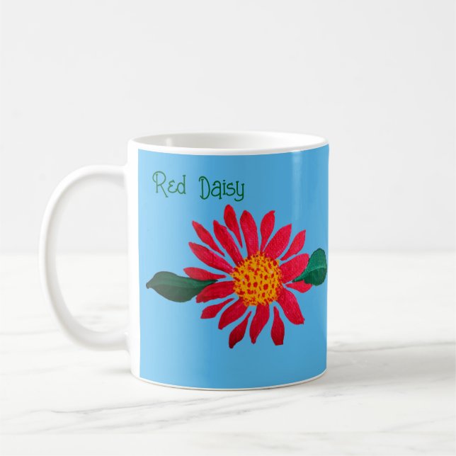 Mug Marguerite Rouge  (Gauche)