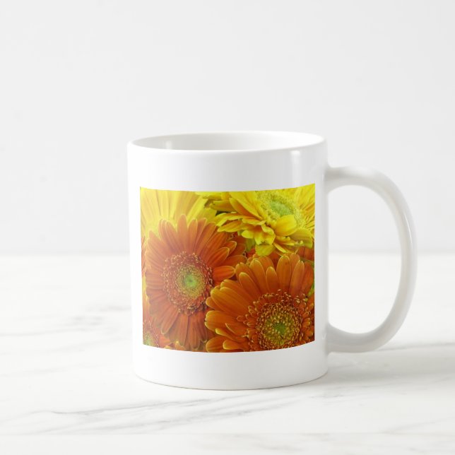 Mug Marguerites africaines rouges et jaunes (Droite)
