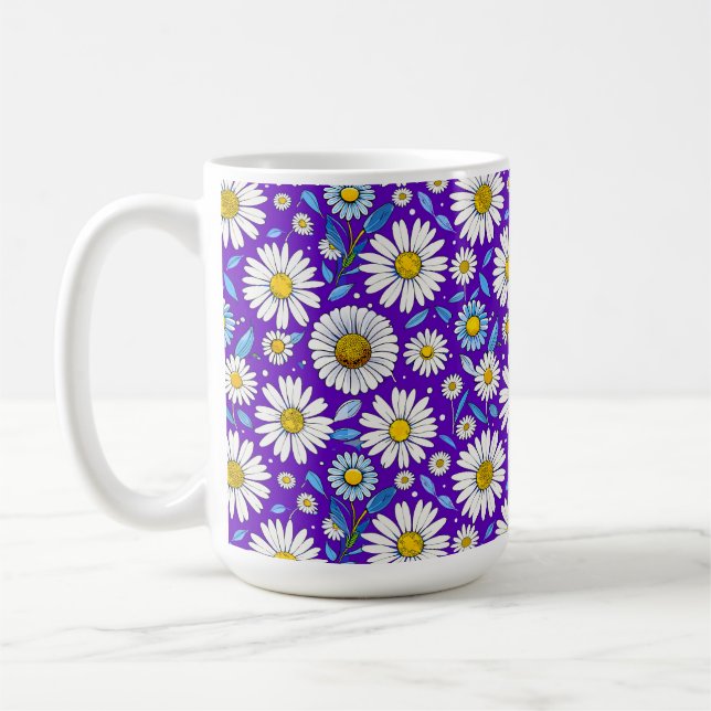 Mug Marguerites et Feuilles (Gauche)