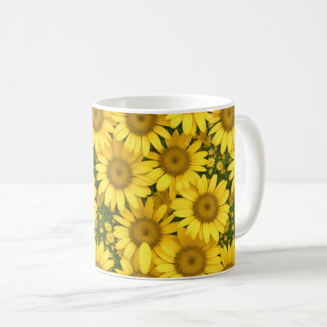 Mug Marguerites jaunes (Devant droit)