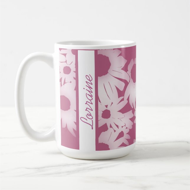 Mug Marguerites Raspberry Color Me (Gauche)