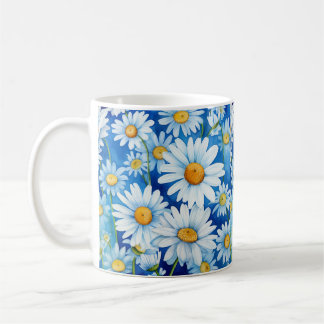 Mug Marguerites sur le bleu
