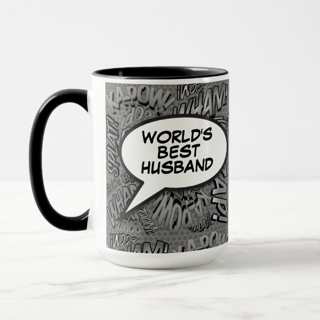 Mug Mari Amusant Moderne Noir et Blanc (Gauche)