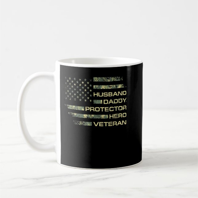 Mug Mari Daddy Protecteur Héros Vétérinaire USA Drapea (Gauche)