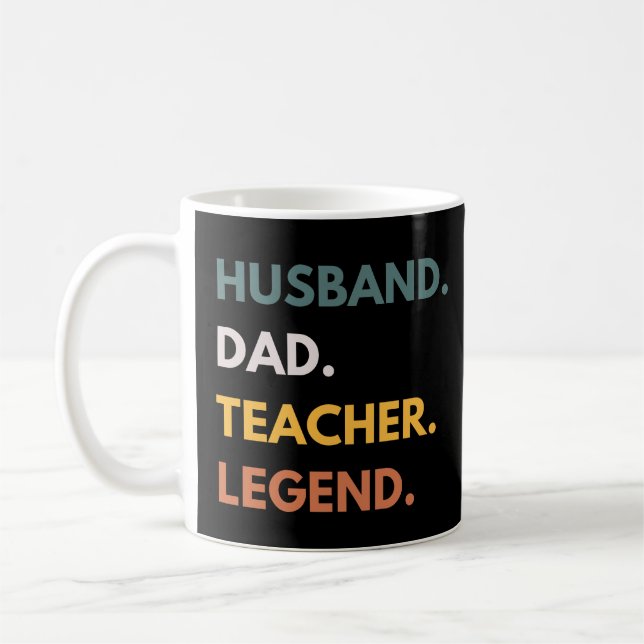 Mug Mari papa enseignant légende Funny Professeurs (Gauche)