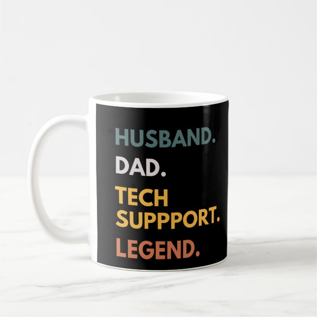 Mug Mari Papa Légende de l'Assistance Technique Drôle  (Gauche)