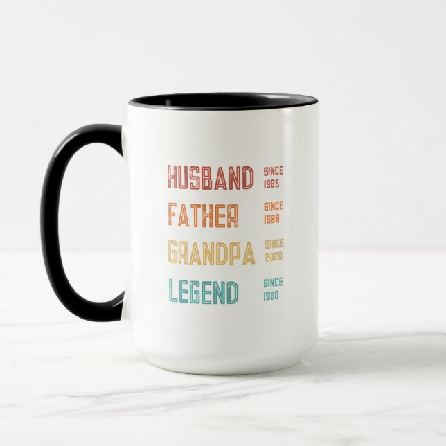 Mug Mari Père grand-père légende Grand-père sur mesure (Gauche)