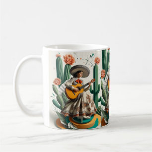 Mug Mariachi Melody : Guitariste Vintage & Cactus Café
