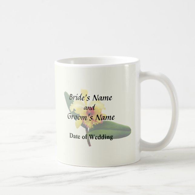 Mug Mariage à orchidées rose (Droite)