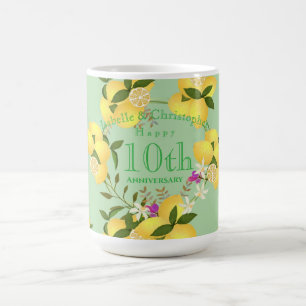 Mug Mariage Anniversaire Citron Serre Vert