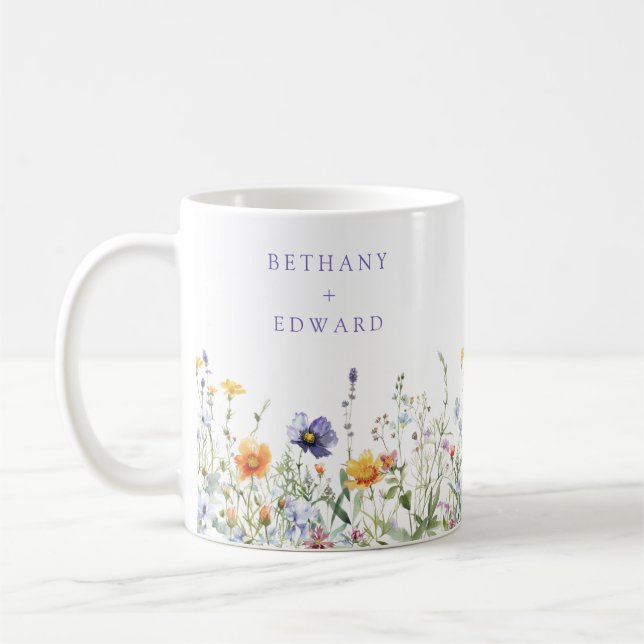 Mug Mariage aux fleurs sauvages (Gauche)