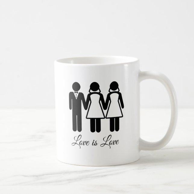 MUG MARIAGE BISEXUEL L'AMOUR EST L'AMOUR (Droite)