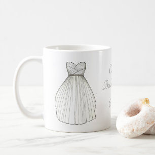 Mug Mariage blanc robe Gown mariée Fête des mariées Mu